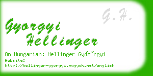 gyorgyi hellinger business card